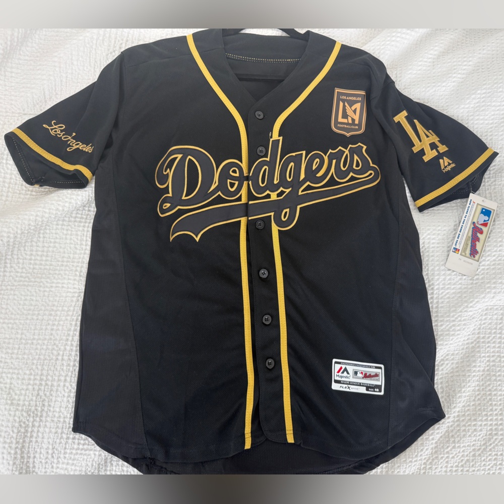 SPECIAL EDITION Majestic LAFC Dodgers Black and Gold Men's Jersey